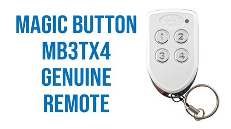 Magic Button Mb3tx4 Genuine Remote Video Description Youtube