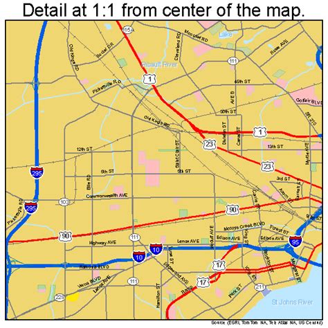 Jacksonville Florida Street Map 1235000