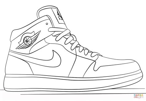 Ausmalbild Nike Jordan Sneakers Ausmalbilder Kostenlos Zum Ausdrucken