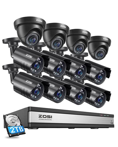 Zosi 16ch 1080p Security Camera System With 2tb Hard Driveh265