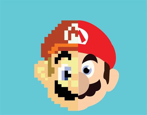 Super Mario Themed Infographic Raster Vs Vector Image Behance