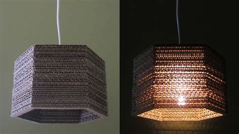 Cardboard Lamp Diy Hexagon Best Out Of Waste Project