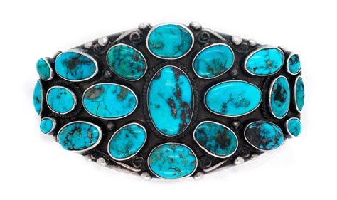 Persian Turquoise Jewelry Vintage Navajo Bracelet 40s Uita 31 Nat