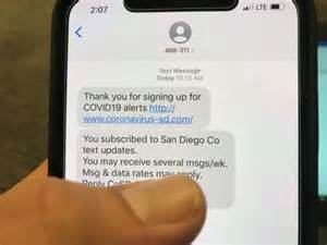 County Launches Covid 19 Text Message Alert System North County Daily