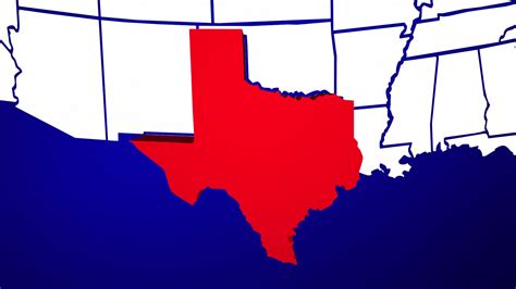 Texas Tx Animated State Map Usa Zoom Close Up Motion Background
