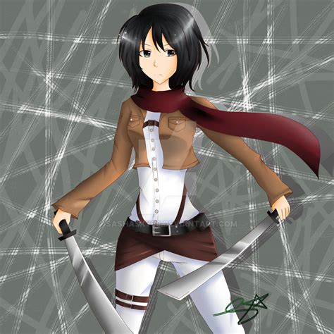 Shingeki No Kyojin Mikasa Ackerman Sai By Sashasky98 On Deviantart