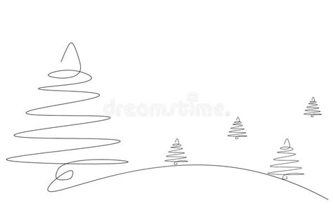 Christmas Forest Landscape Design Vector Illustration Stock Vector