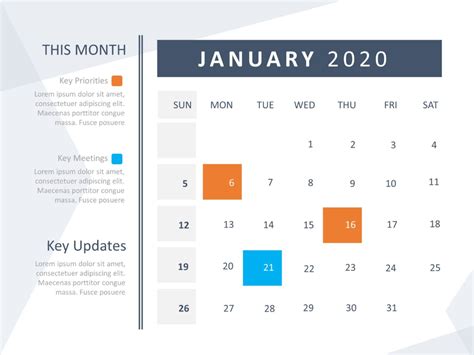 Calendar Powerpoint 2020 Calendar Template Powerpoint Templates