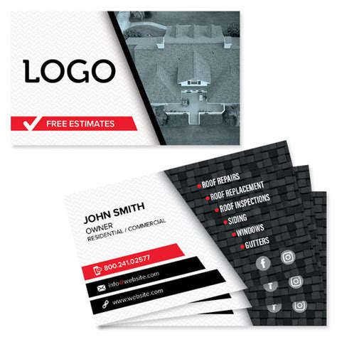 Business Cards For Roofing Contractors Design Print Services