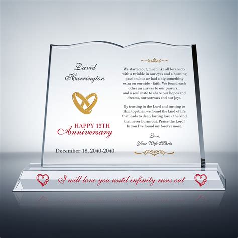 Christian Anniversary Infinity Heart T Plaque 144 4 Wording