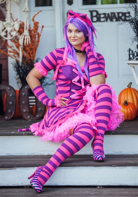 Sexy Wonderland Cat Costume For Plus Size Women Cheshire Cat Costume