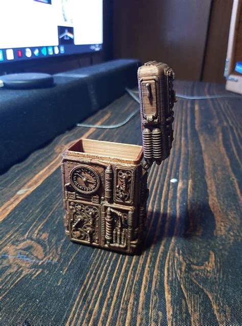 3d Printable Steampunk Box With Hinge By Alphonse Marcel