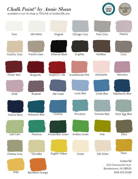 The Many Chalk Paint Colors Of Annie Sloan Paint Colors