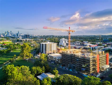 Multistory Residential Apartment Building Aerial Photograph Brisbane