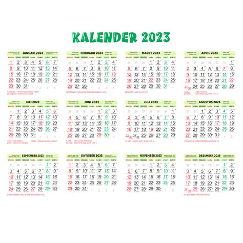 Kalender 2023 2023 Kalender Kalender Bahasa Indonesia Png Dan Vektor