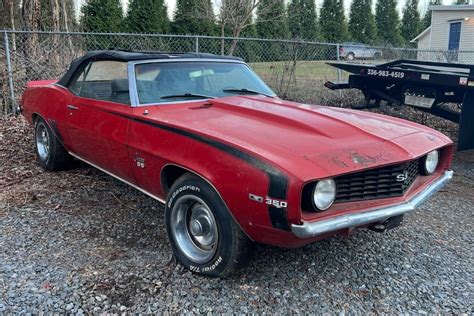 3504 Speed 1969 Chevrolet Camaro Convertible Barn Finds