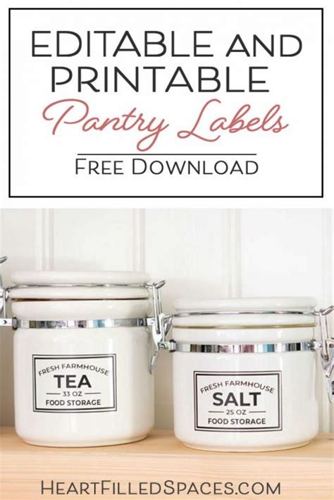 Where can i find round sticker labels near me? Free Editable Printable Kitchen Pantry Labels for Storage ...