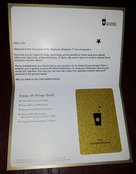 Lisa Welcome To Gold Starbucks Letter Renés Pointsrenés Points