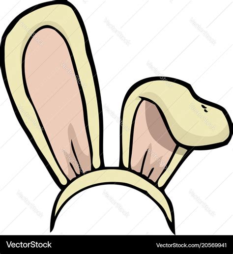 Cartoon Rabbit Ears Royalty Free Vector Image Vectorstock