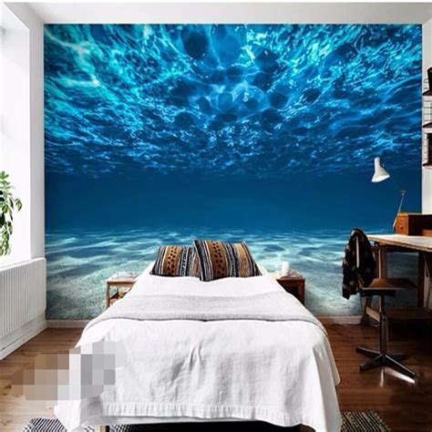 Beibehang Deep Sea Painting Photo Wallpaper Ocean Scenery Large Mural