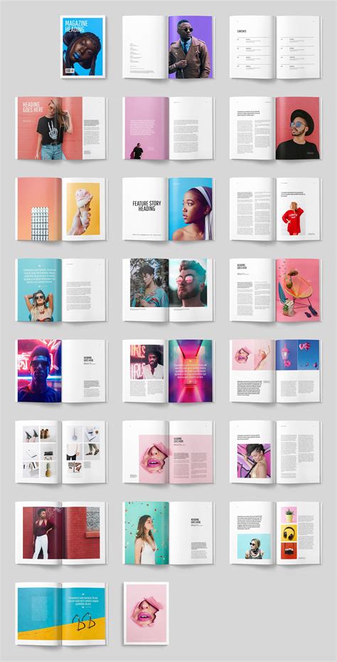 Colourful Modern Magazine Digital Magazine Layout Yearbook Design