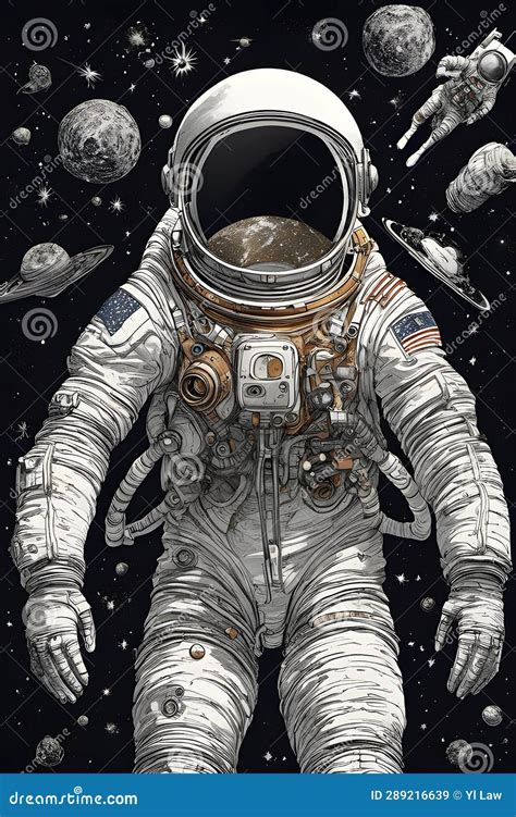 The Cosmonaut In Space Astronaut Spaceman Editorial Stock Image