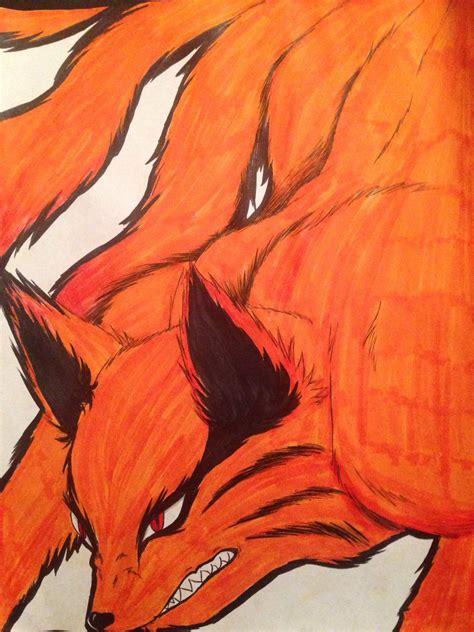 Nine Tailed Fox Fan Art Naruto By Puppershnupper03