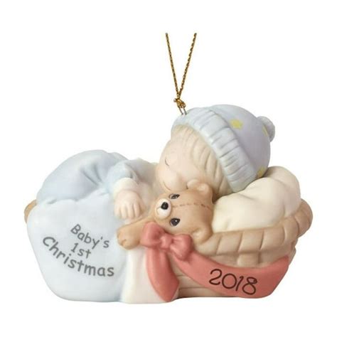 Precious Moments “babys First Christmas 2018” Dated Porcelain Ornament