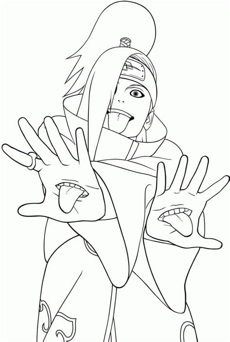 Dibujo Deidara Para Colorear Imprimir E Dibujar Dibujos Colorearcom The Best Porn Website