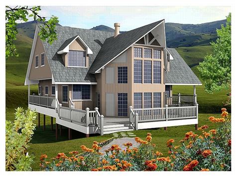 Waterfront House Plans Two Story Waterfront Home Plan Design 010h