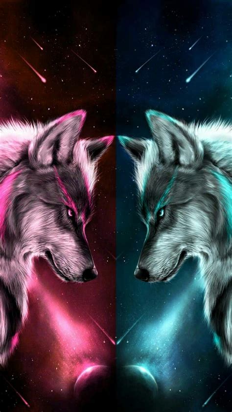 Fire And Ice Wolf Wallpapers Wallpaper Cave