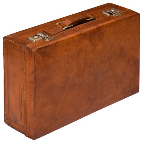 French Vintage Leather Briefcase Or Suitcase At 1stdibs