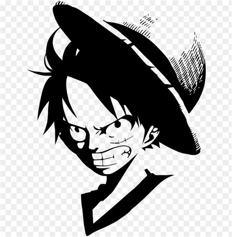 Luffy Clipart Luffy One Piece Black And White Png Image With