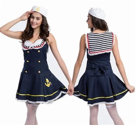 Halloween Cosplay Sexy Women Navy Dress Sailor Suits Clubwear Costumes