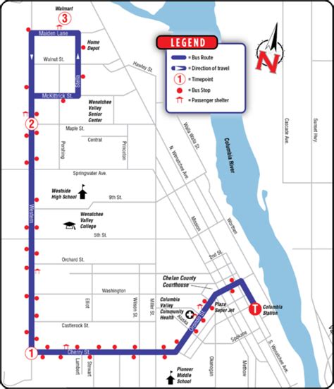 Link Transit Route 5 Columbia Station Wenatchee Valley College