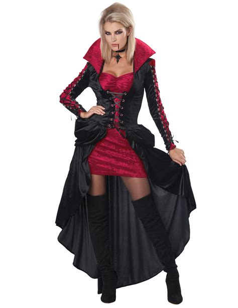 verführerisches vampir kostüm für damen halloweenkostüm schwarz rot günstige faschings kostüme