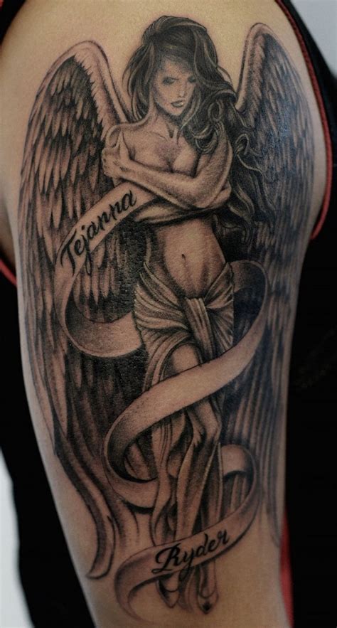 Angel Sleeve Tattoo Designs Ideas And Meaning Tattoos