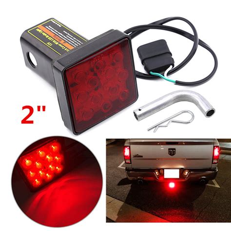 Trailer Hitch Receiver Cover Led Brake Leds Light Towing