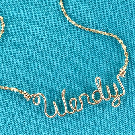 Personalized Jewelry~gold Wire Name Necklace