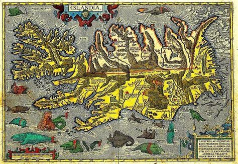 Ancient Viking Map Of Iceland Photographic Print By Posterbobs