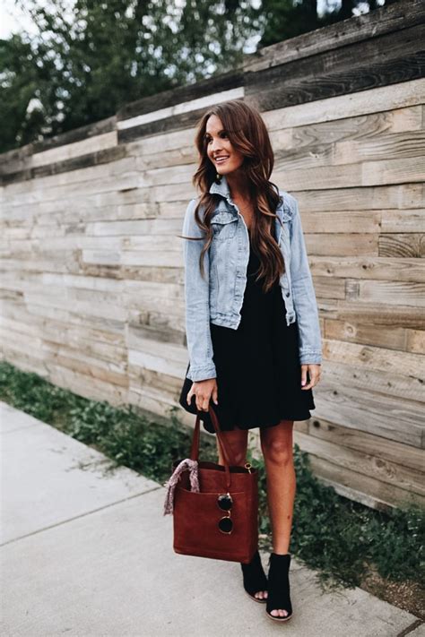 Cute Outfit Lbd With Black Sandals And Denim Jacket Date Outfit