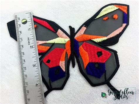 Modern Embroidered Butterfly Appliques Gwen Lafleur Studios