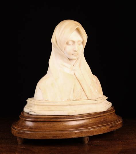 Sold Price A 19th Century Carved Alabaster Bust Of A Young Lady With