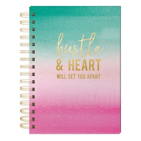 Hustle & Heart Journal | Spiral bound journal, Bound journal, Heart journal