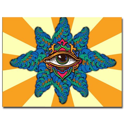 Nicoleshenting Eye Psychedelic Trippy Art Silk Fabric