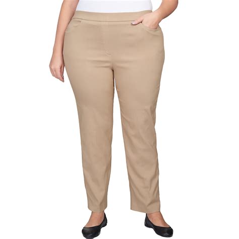 Alfred Dunner Womens Plus Size Classic Allure Fit Proportioned Pant