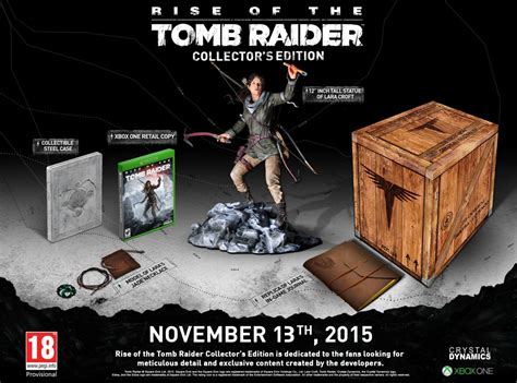 Rise Of The Tomb Raider Collectors Edition Comes With 12 Lara Croft
