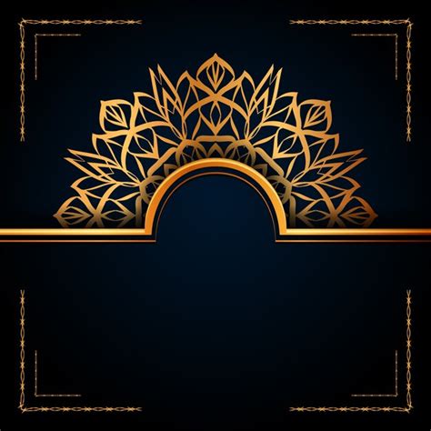 Fundo Islâmico De Mandala Ornamental De Luxo Estilo Arabesco Vetor