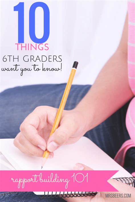 10 Things 6th Graders Want You To Know