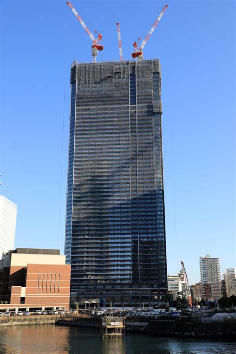 最上階到達！地上58階「ザ・タワー 横浜北仲」の建設状況（2019 2 2） 超高層マンション・超高層ビル